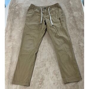 Vuori Ripstop Climber pants Mens Large Khaki Cotton Blend Casual Drawstring